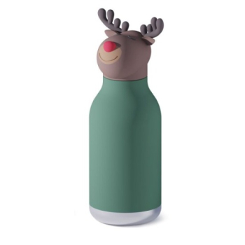 BESTIE-HOLIDAY-FLASCHE - Reindeer | mit Silikon Trinkhalm und Reinigungsbürste